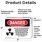Signmission Radiation & Laser Sign, 3.5 in H x 5 in W, Vinyl Decal, Rectangle OS-2PACK-DS-D-35-L-2527 - alternate 6